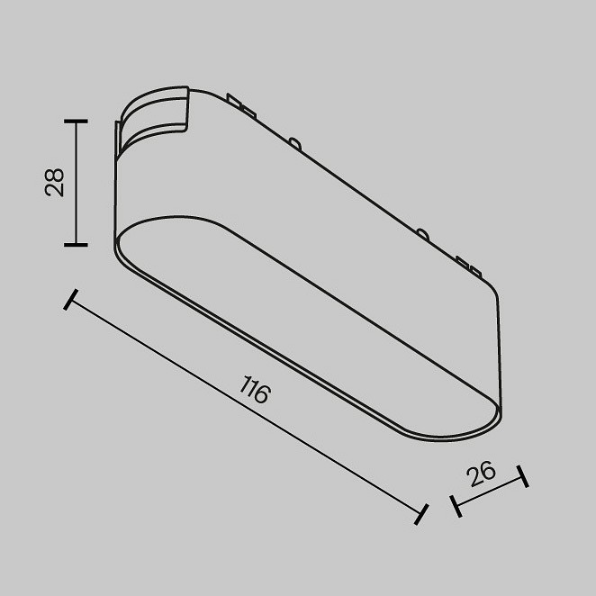 Накладной светильник maytoni technical basis tr080-1-6w4k-w