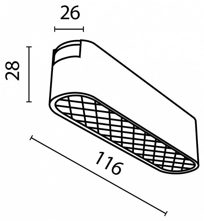 Накладной светильник maytoni technical basis grid tr084-1-6w4k-b