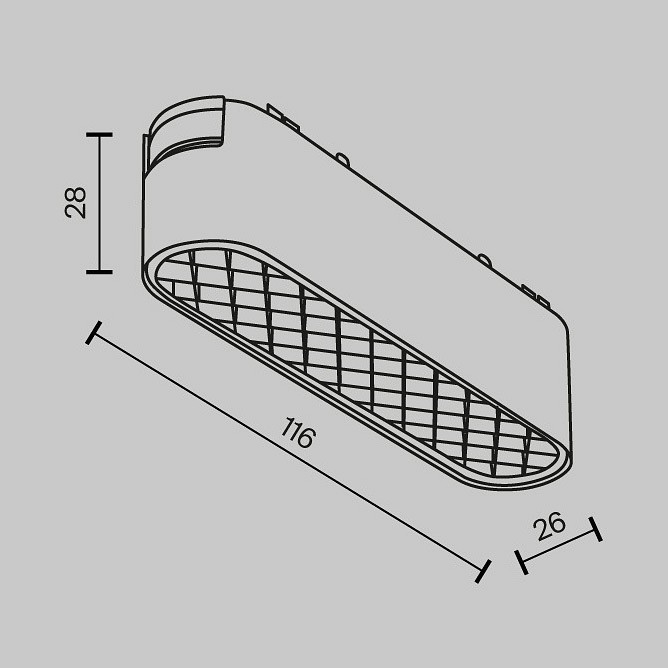 Накладной светильник maytoni technical basis grid tr084-1-6w4k-w
