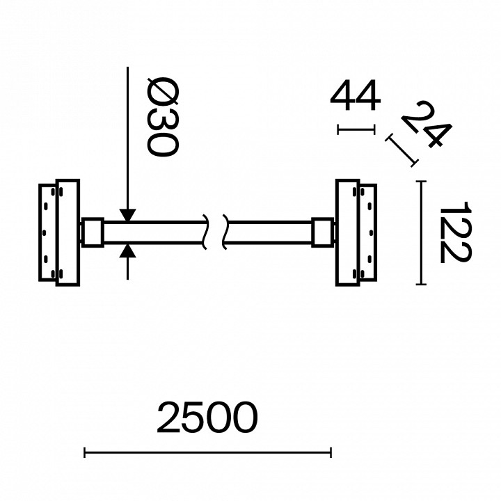 Подвесной светильник maytoni technical tau tr101-2-50w3k-b