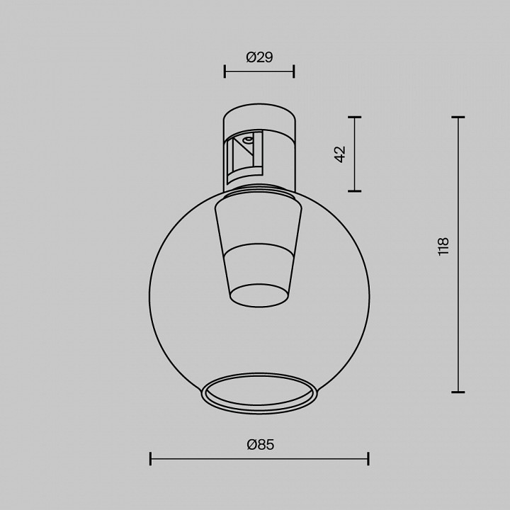 Накладной светильник maytoni technical bubble tr148-1-3w3k-bs