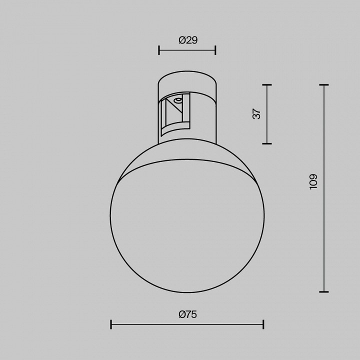 Накладной светильник maytoni technical luna tr149-1-5w4k-b