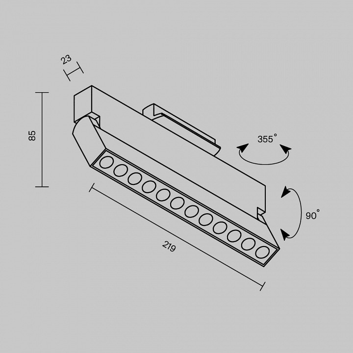 Накладной светильник maytoni technical points tr224-1-12wcct-m-b
