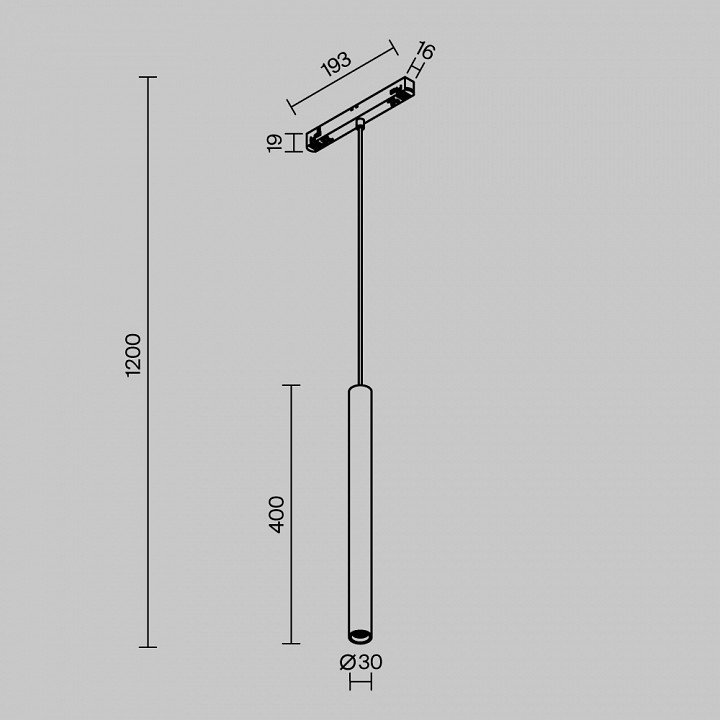 Подвесной светильник maytoni technical focus led tr226-4-5wtw-m-dd2-w