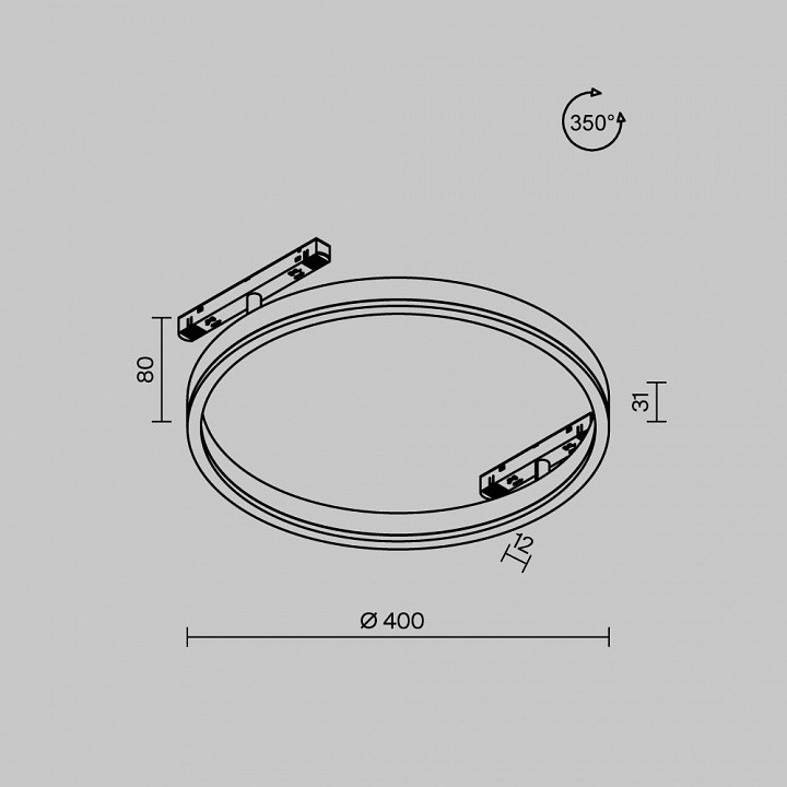 Накладной светильник maytoni technical rim tr227-2-24w4k-b