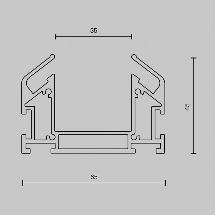 Профиль-держатель maytoni technical accessories for tracks trinity tra005mp-312s