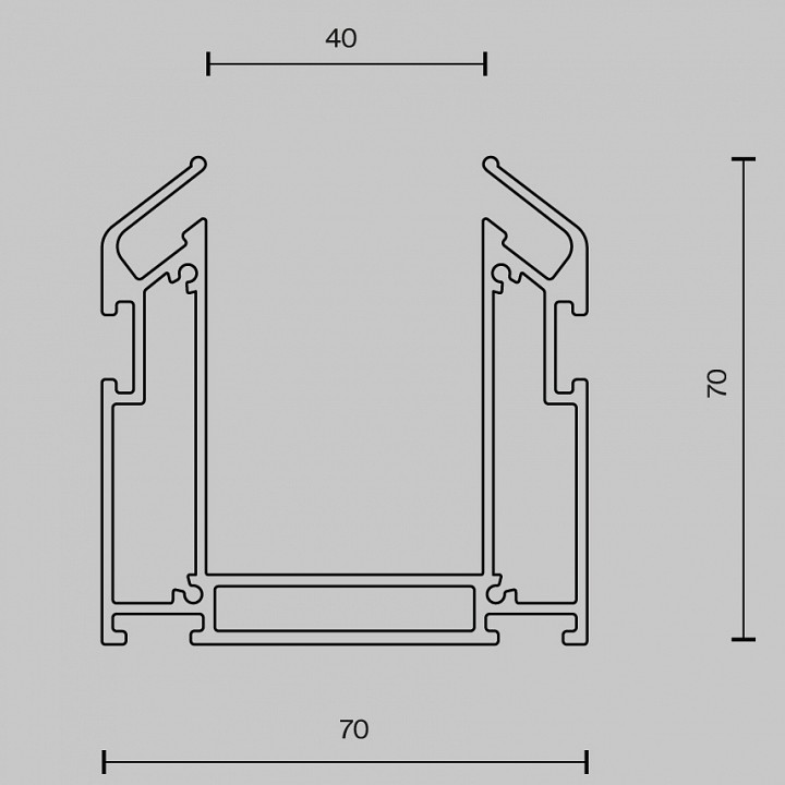 Трек встраиваемый maytoni technical busbar trunkings gravity tra010mp-212s