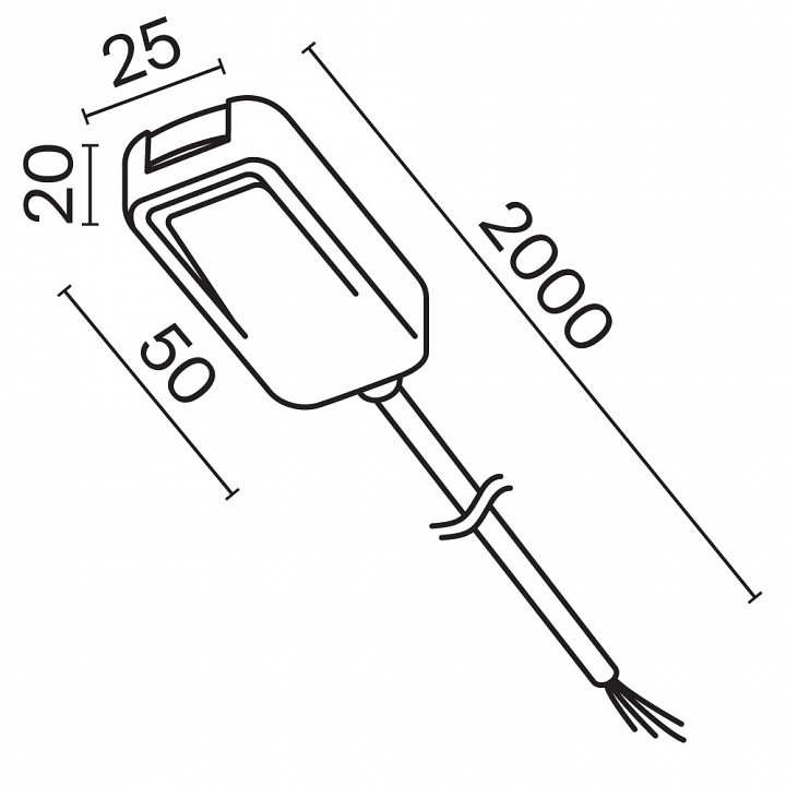 Токопровод концевой maytoni technical accessories for tracks radity tra084b-12b-200