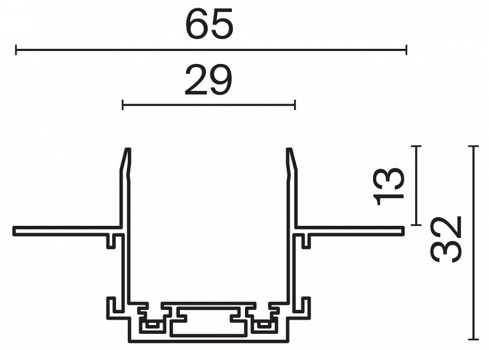 Трек встраиваемый maytoni technical busbar trunkings radity tra084mp-12w