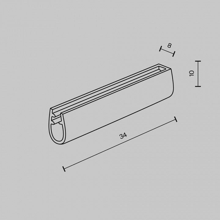Заглушка для трека-ремня maytoni technical accessories for system parity tra130bec-b