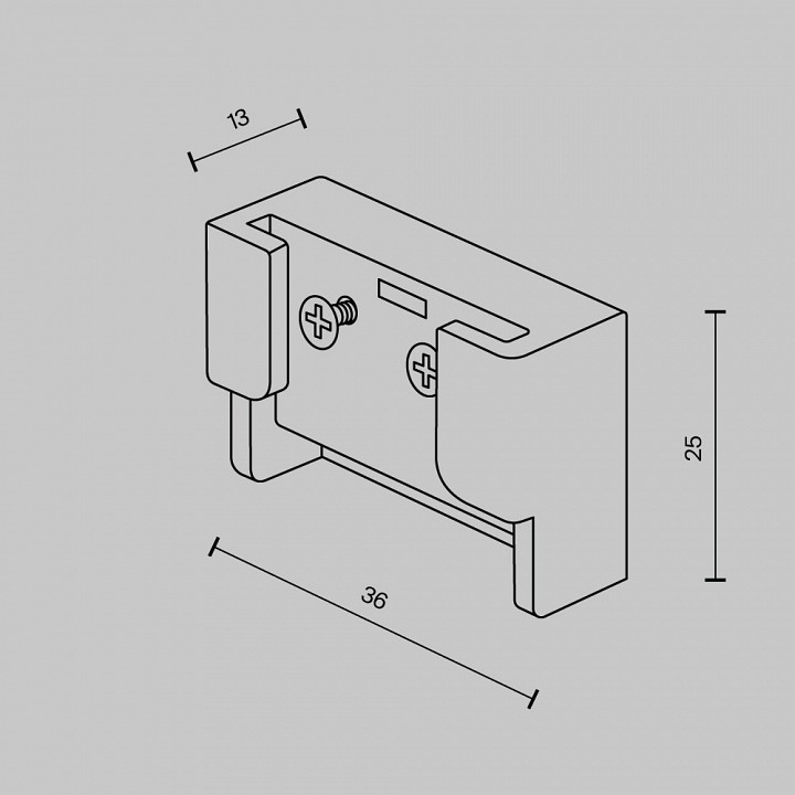 Заглушка для трека-ремня maytoni technical accessories for system parity tra130becduo-b