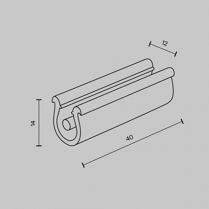 Крепление для треков-ремней maytoni technical accessories for system parity tra130bf-b