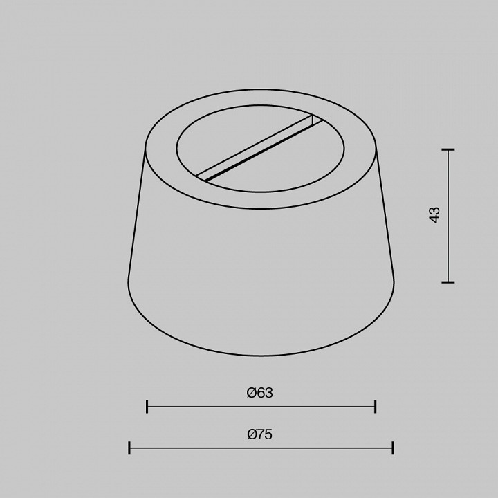 Основание для трека-ремня maytoni technical accessories for system parity tra130rsc-1b
