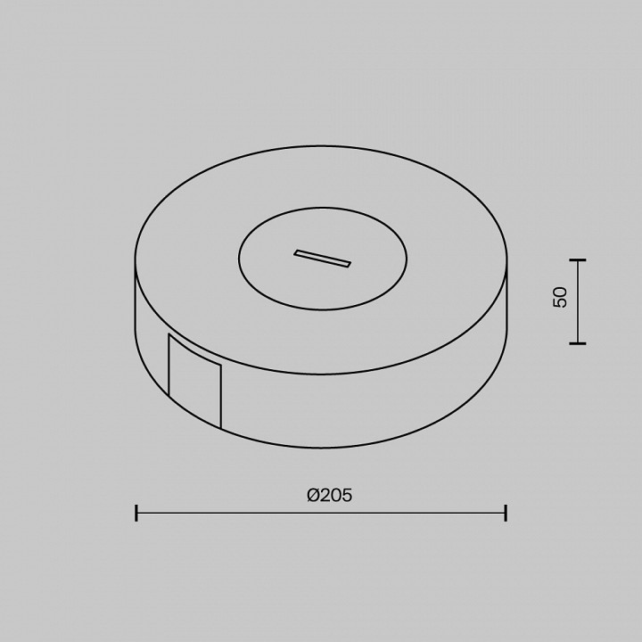 Основание для трека-ремня maytoni technical accessories for system parity tra130sc-1b
