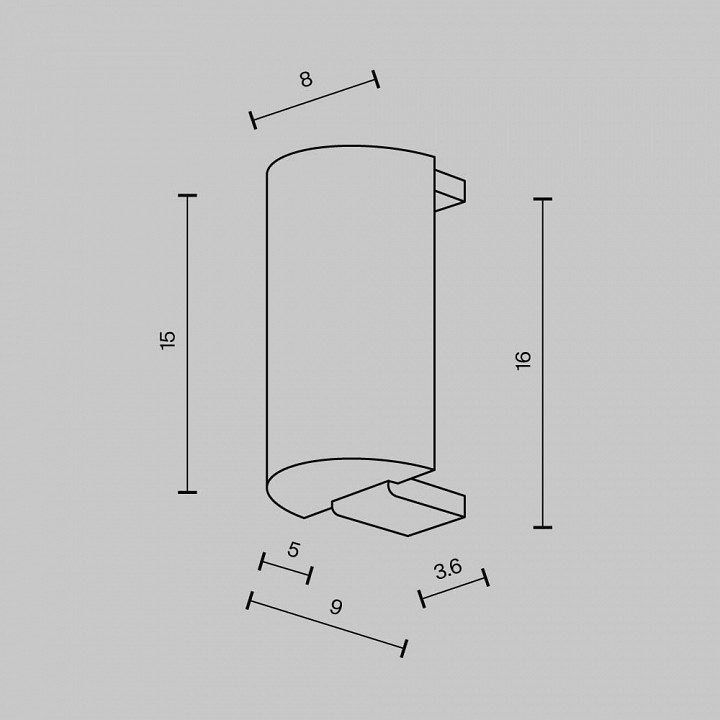 Заглушка для трека maytoni technical accessories for tracks flarity tra154ec-pt