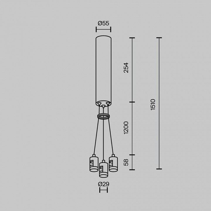 Подвес для трека maytoni technical accessories for tracks flarity tra154sw-bb-r-b