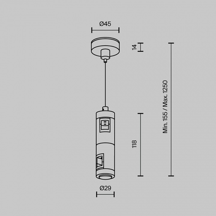 Подвес для трека maytoni technical accessories for tracks flarity tra157sw-d1-bs