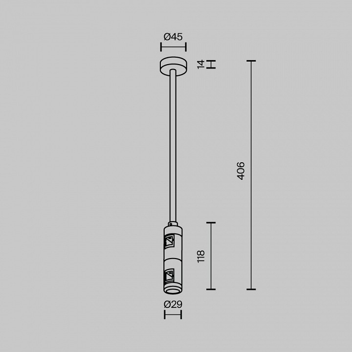 Основание на штанге maytoni technical flarity tra158c-d1-pt