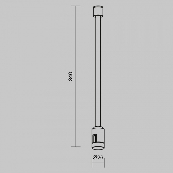 Основание на штанге maytoni technical accessories for tracks flexity tra200c-l350-11b