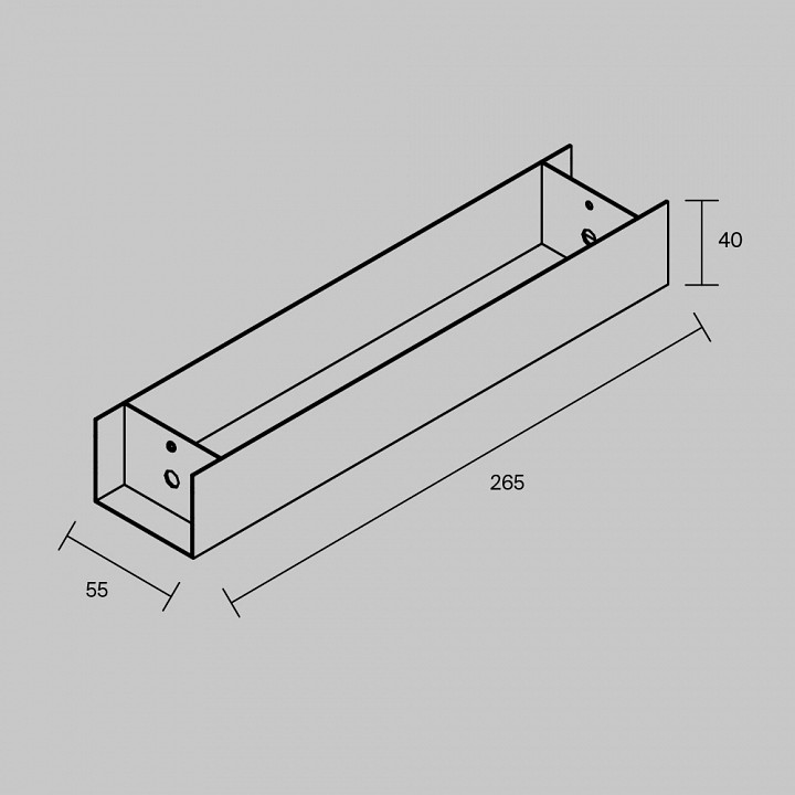 Накладка декоративная для блока питания maytoni technical  tra233-bb-b