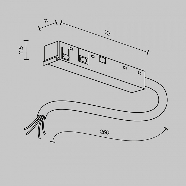 Токопровод концевой maytoni technical  tra239b-42b