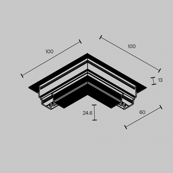 Соединитель угловой l-образный для треков встраиваемых maytoni technical accessories for tracks exility tram034cl-42w