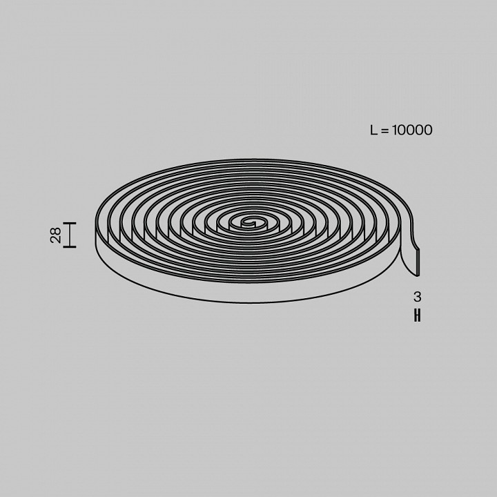 Трек-ремень maytoni technical conductive textile tape parity trx130-1.10db