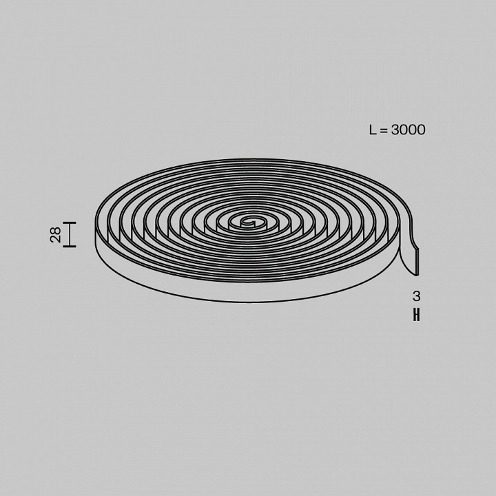 Трек-ремень maytoni technical conductive textile tape parity trx130-1.3lg