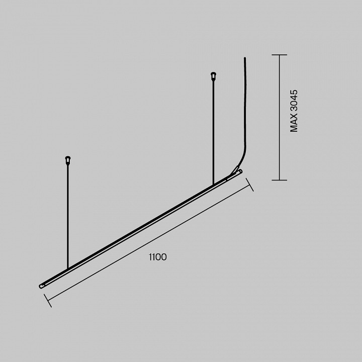 Трек подвесной maytoni technical  trx233-hl-1b