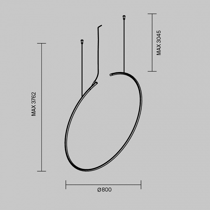Трек подвесной maytoni technical  trx233-rv-d800-b