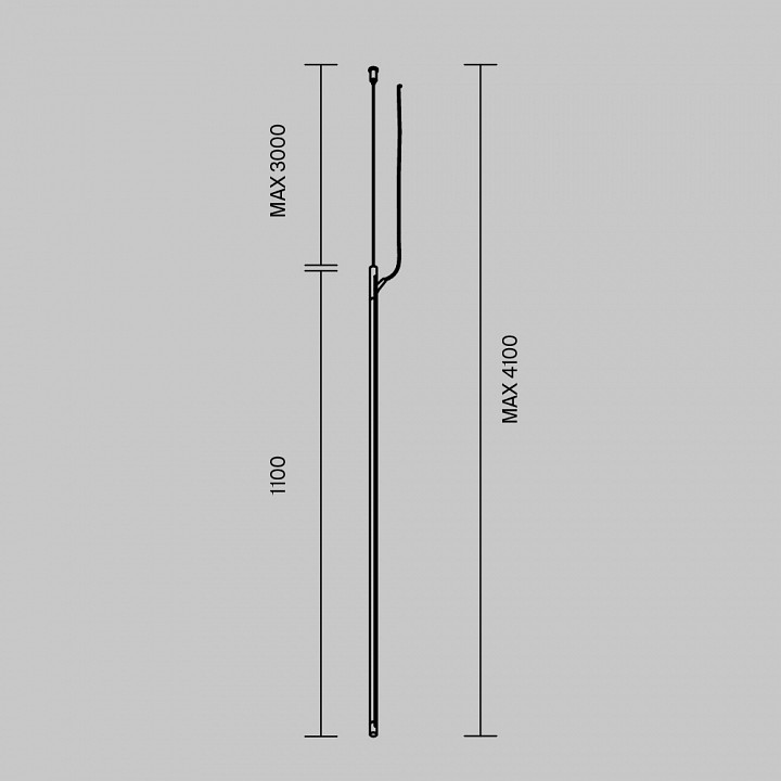 Трек подвесной maytoni technical  trx233-vl-1b
