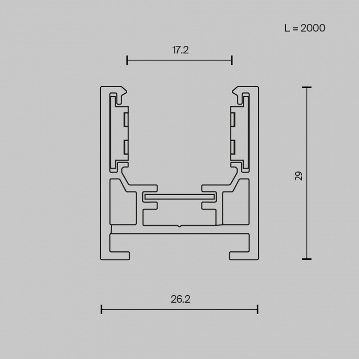 Трек накладной maytoni technical busbar trunkings exility trxm034-412b