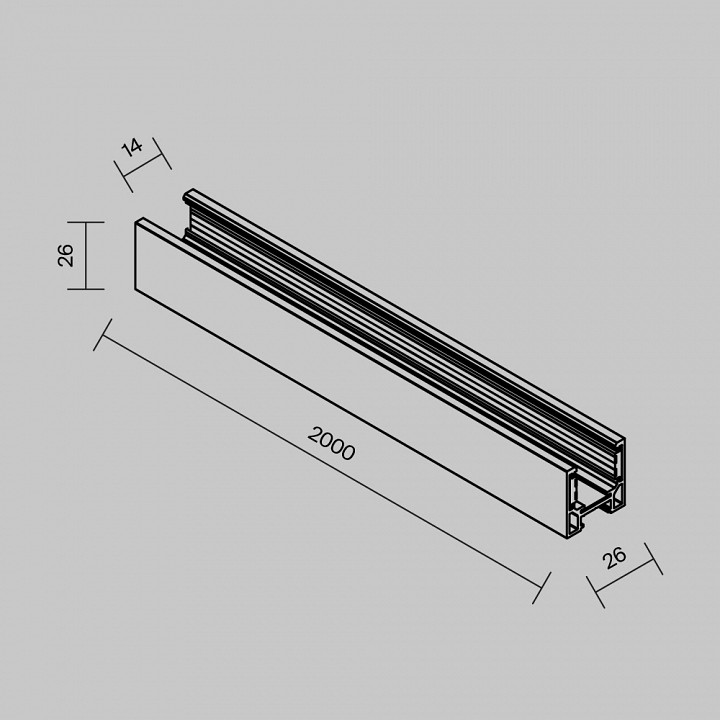 Трек накладной maytoni technical busbar trunkings exility trxmn034-412b