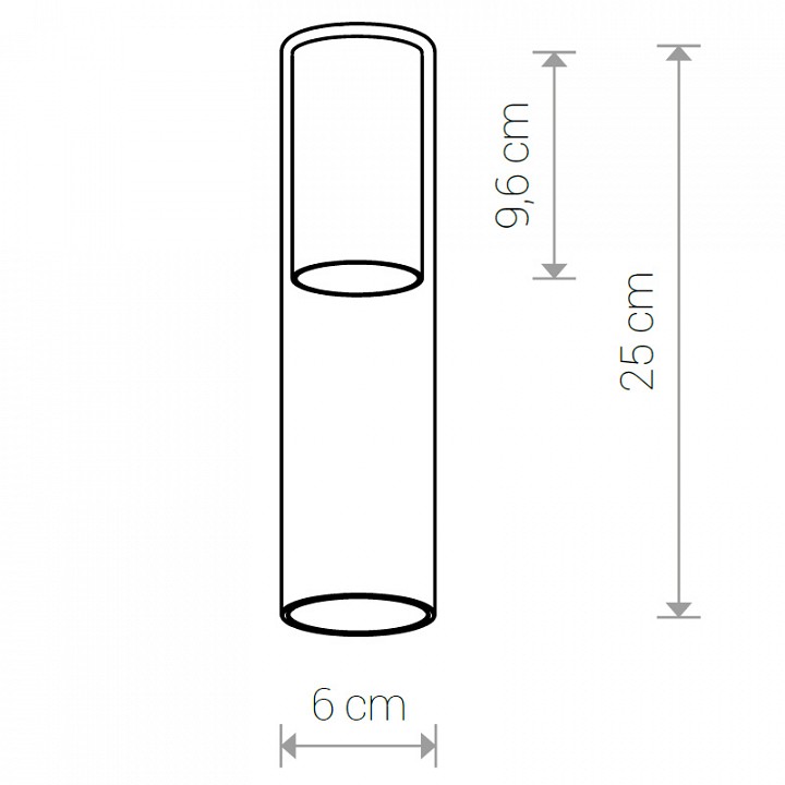 Плафон nowodvorski cameleon cylinder m tr/bs 8543