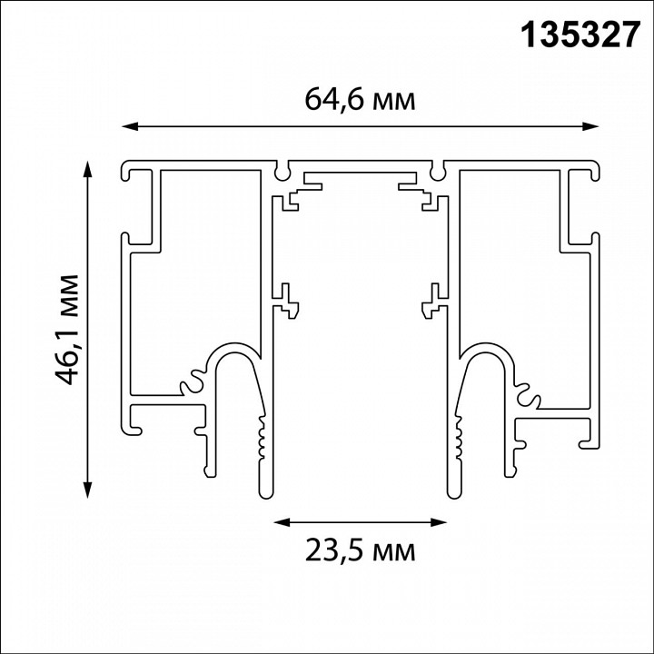 Трек встраиваемый novotech lumfer for novotech 135327
