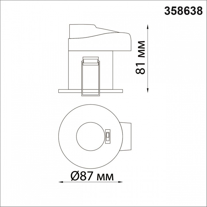 Встраиваемый светильник novotech spot 358638
