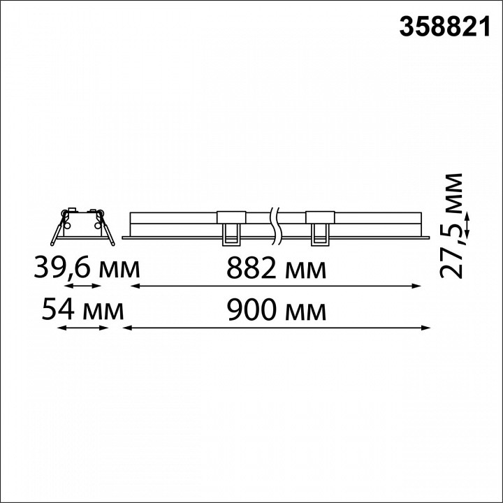 Встраиваемый светильник novotech iter 358821