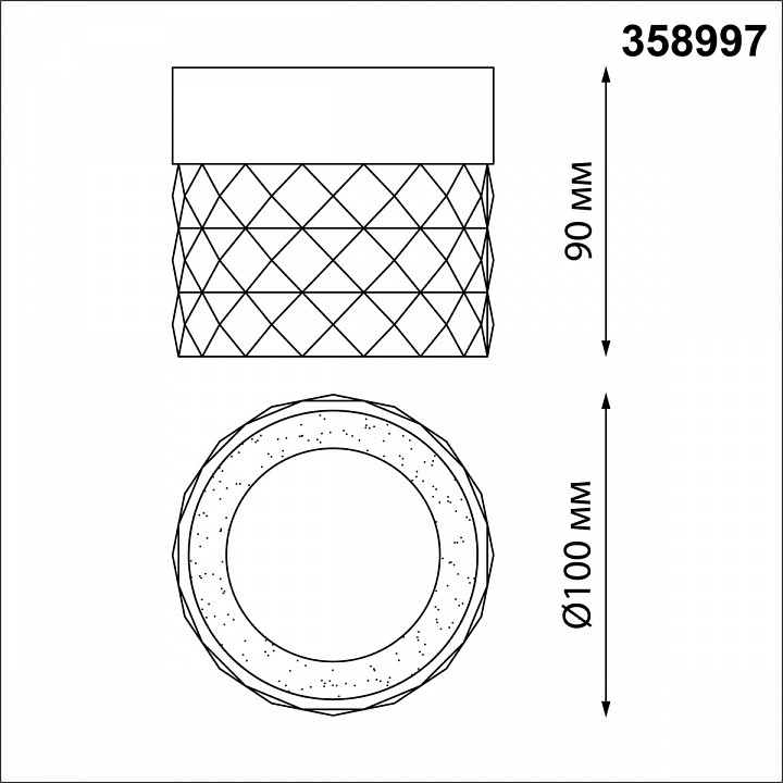Накладной светильник novotech aura 358997