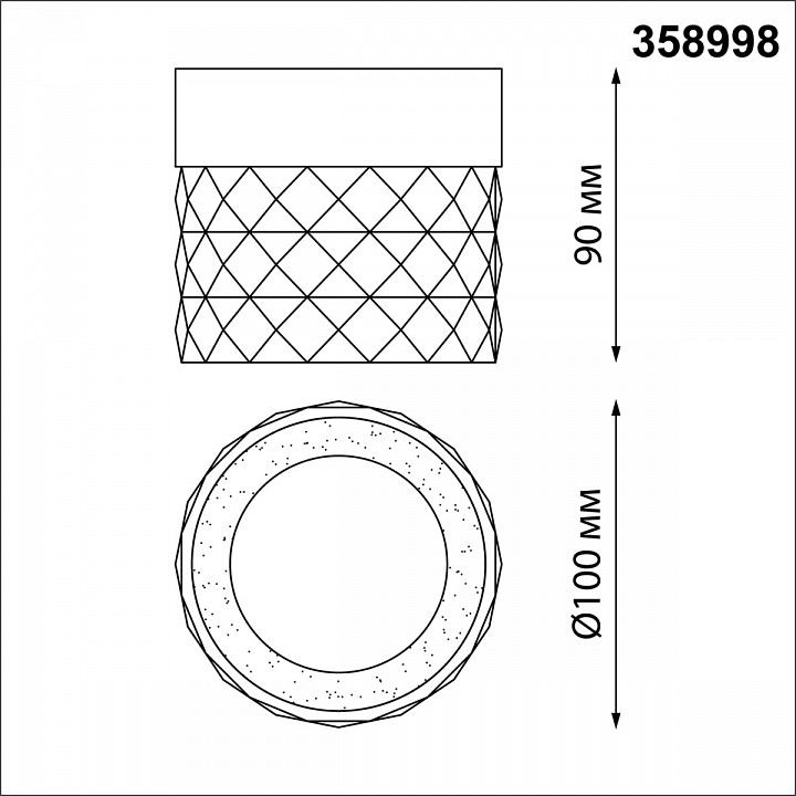 Накладной светильник novotech aura 358998