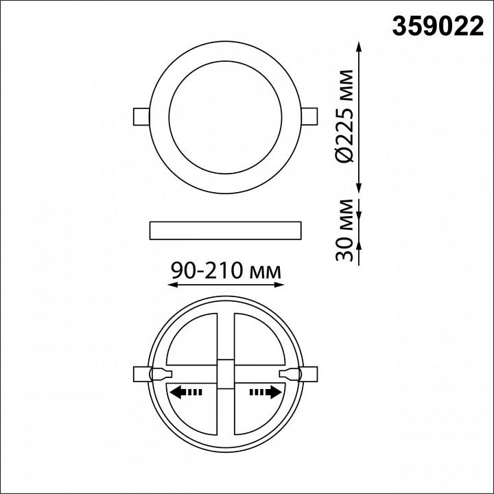 Встраиваемый светильник novotech span 359022