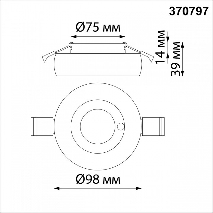Встраиваемый светильник novotech water 370797