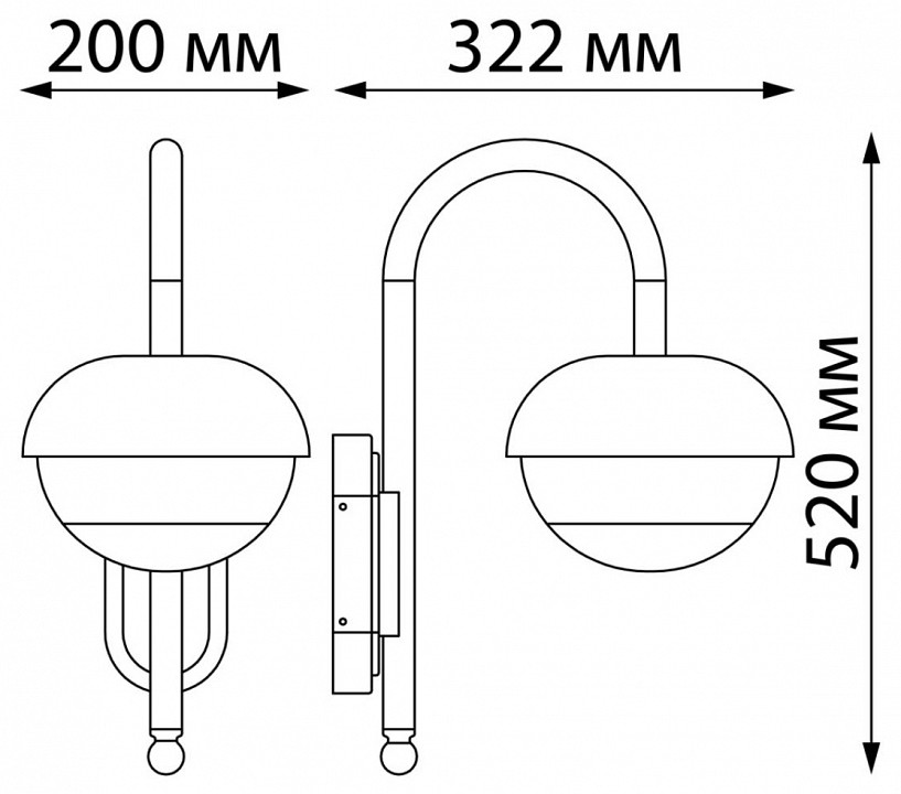 Светильник на штанге novotech acorn 370955