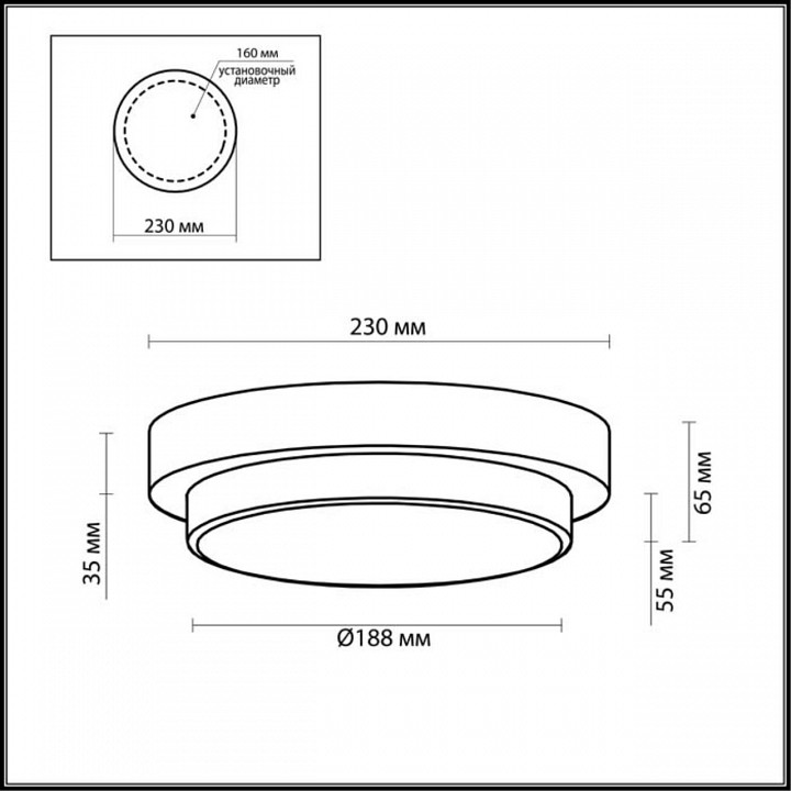 Накладной светильник odeon light holger 2746/1c