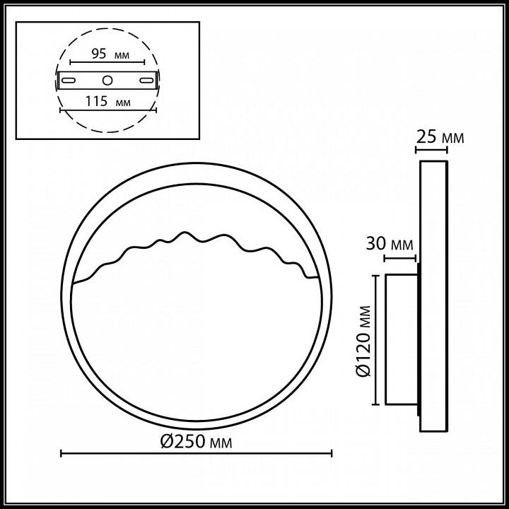 Накладной светильник odeon light valley 4359/9wl