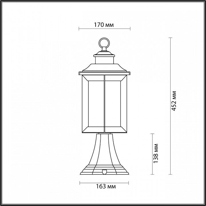 Наземный низкий светильник odeon light mavret 4961/1a