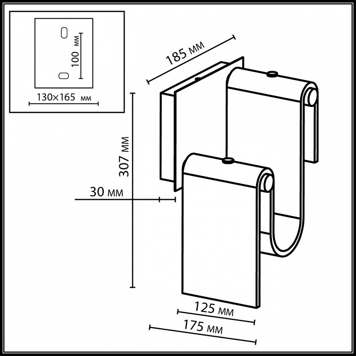 Накладной светильник odeon light flow 5106/11wl