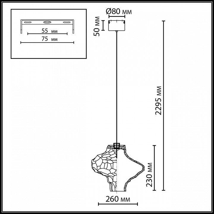 Подвесной светильник odeon light ordi 5107/3la