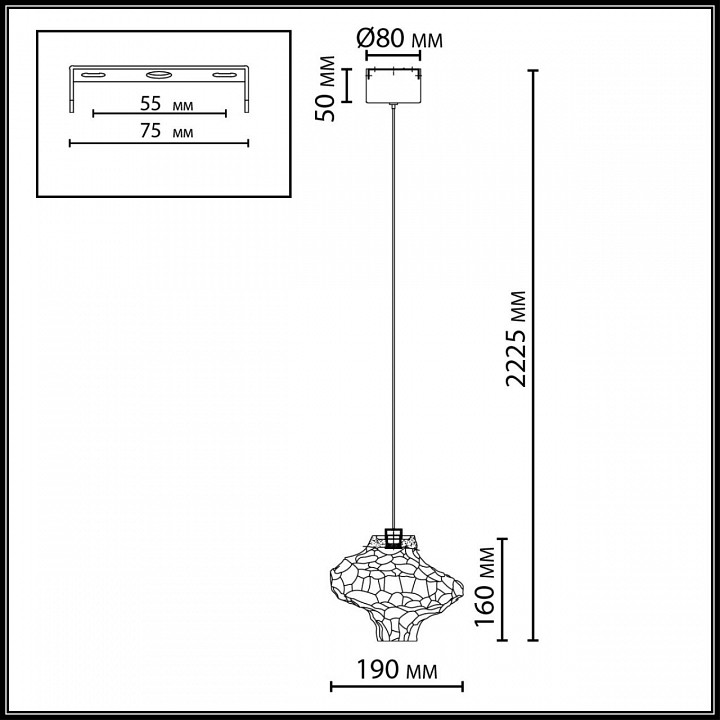 Подвесной светильник odeon light ordi 5108/3l