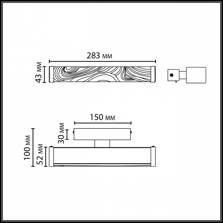 Накладной светильник odeon light riviera 5450/10wl