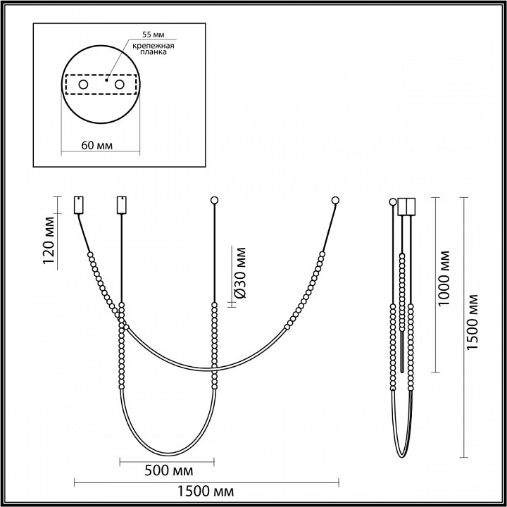 Подвесной светильник odeon light monella 6639/24cl